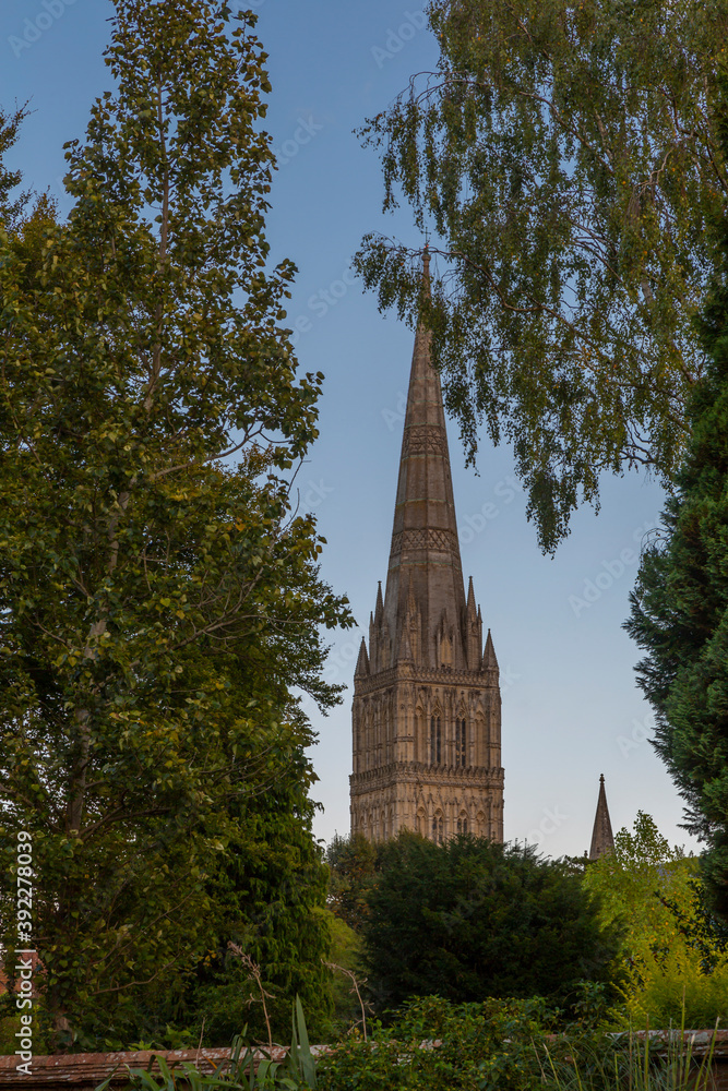 View of Salisbury Cathedral from the Town Path, Salisbury, Wiltshire View of Salisbury Cathedral from the Town Path, Salisbury, Wiltshire
