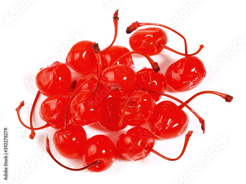 Cocktail Cherries on white Background Isolated