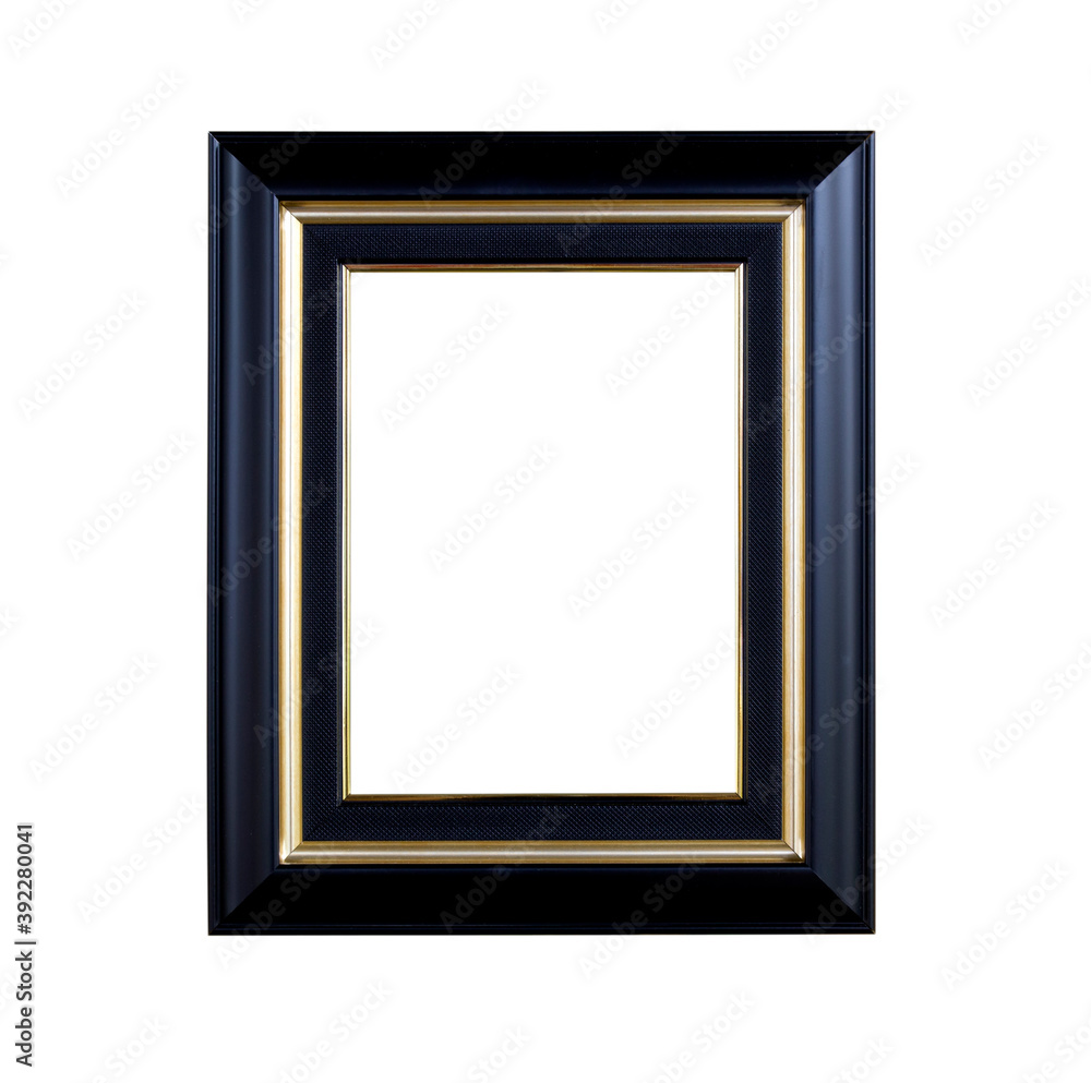 black picture frame, isolated with clipping path. black picture frame, isolated with clipping path.
