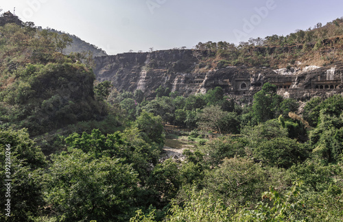 Ajanta Cave Temples in the Granite Mountains of Vindhya, India