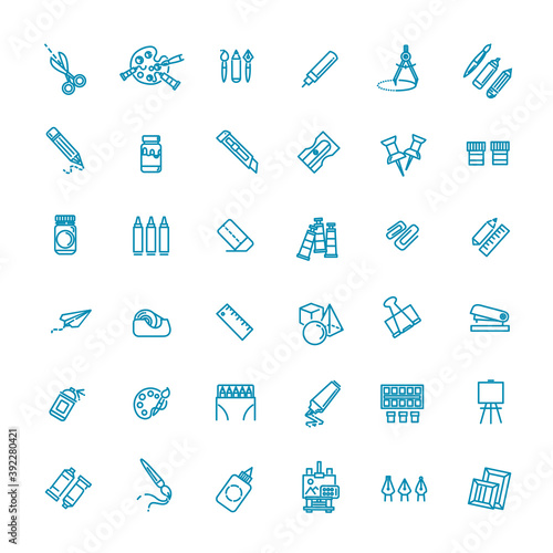 Outline web icon set - drawing tools