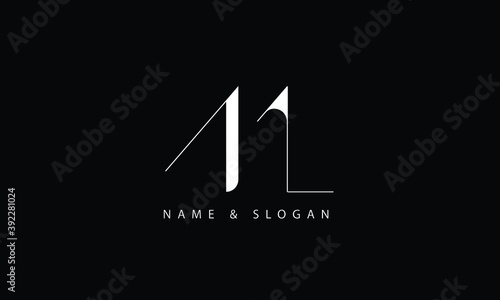 ML, LM, M, L abstract letters logo monogram