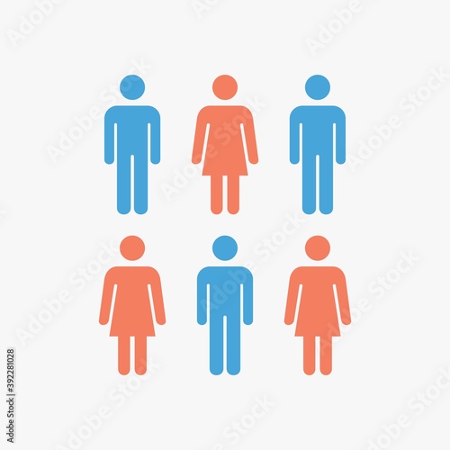 Male and Female icon set vector man and woman icon vector.