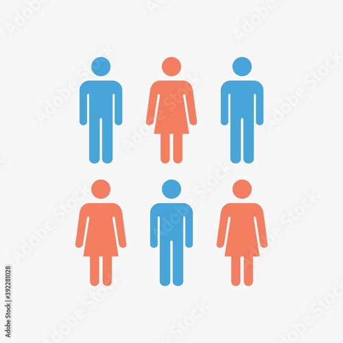 Male and Female icon set vector,man and woman icon vector.