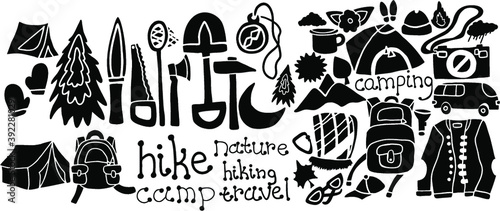 Camping and hiking trip pieces