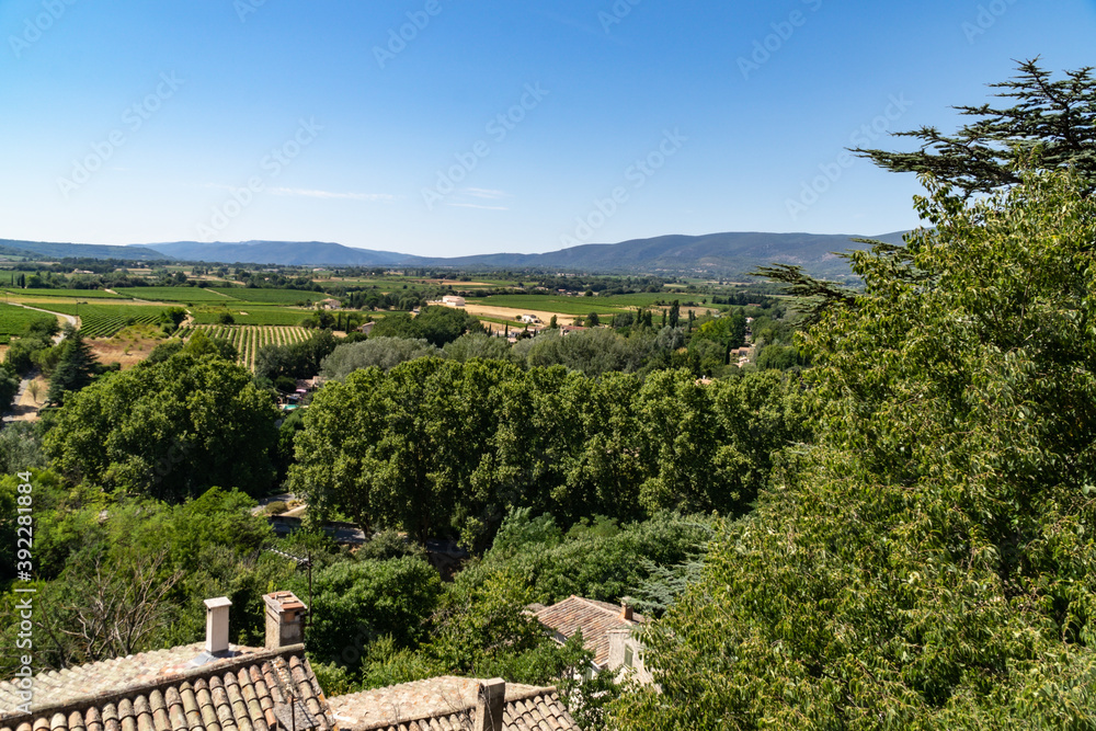 Panorama on a Provencal landscape in the Luberon