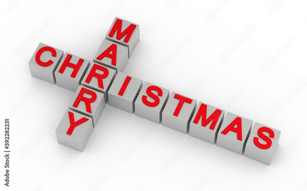 Cubes with words Marry Christmas in the shape of a cross Cubes with words Marry Christmas in the shape of a cross