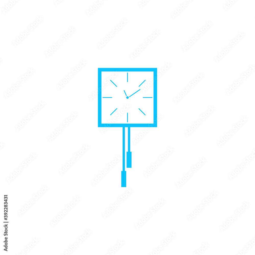 Wall clocks icon flat. Wall clocks icon flat.