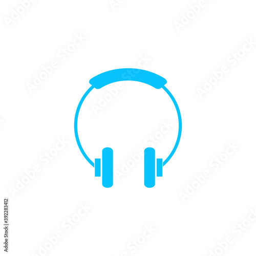 Headphone icon flat.