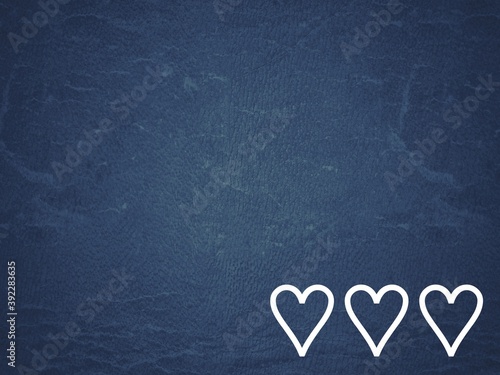 heart on blue background