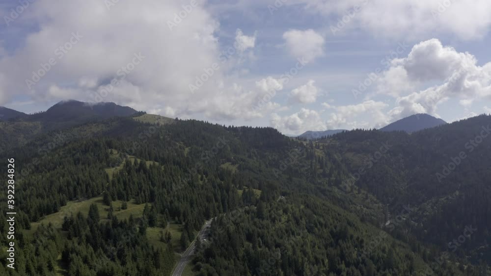 Aerial, Carpathian Mountains And Forests, Romania Aerial, Carpathian Mountains And Forests, Romania