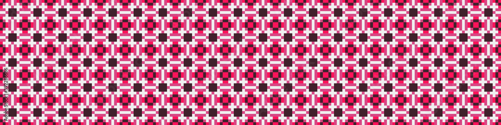 Fototapeta premium Abstract Cross Pattern Dots Logo generative computational art illustration