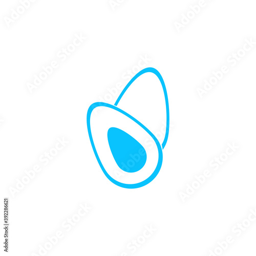 Avocado fruits icon flat.