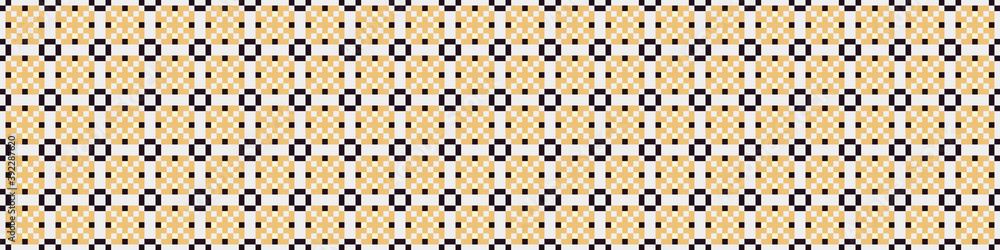 Fototapeta premium Abstract Cross Pattern Dots Logo generative computational art illustration