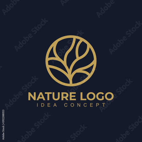 Nature trees logo design vector illustration. Tree vector icon