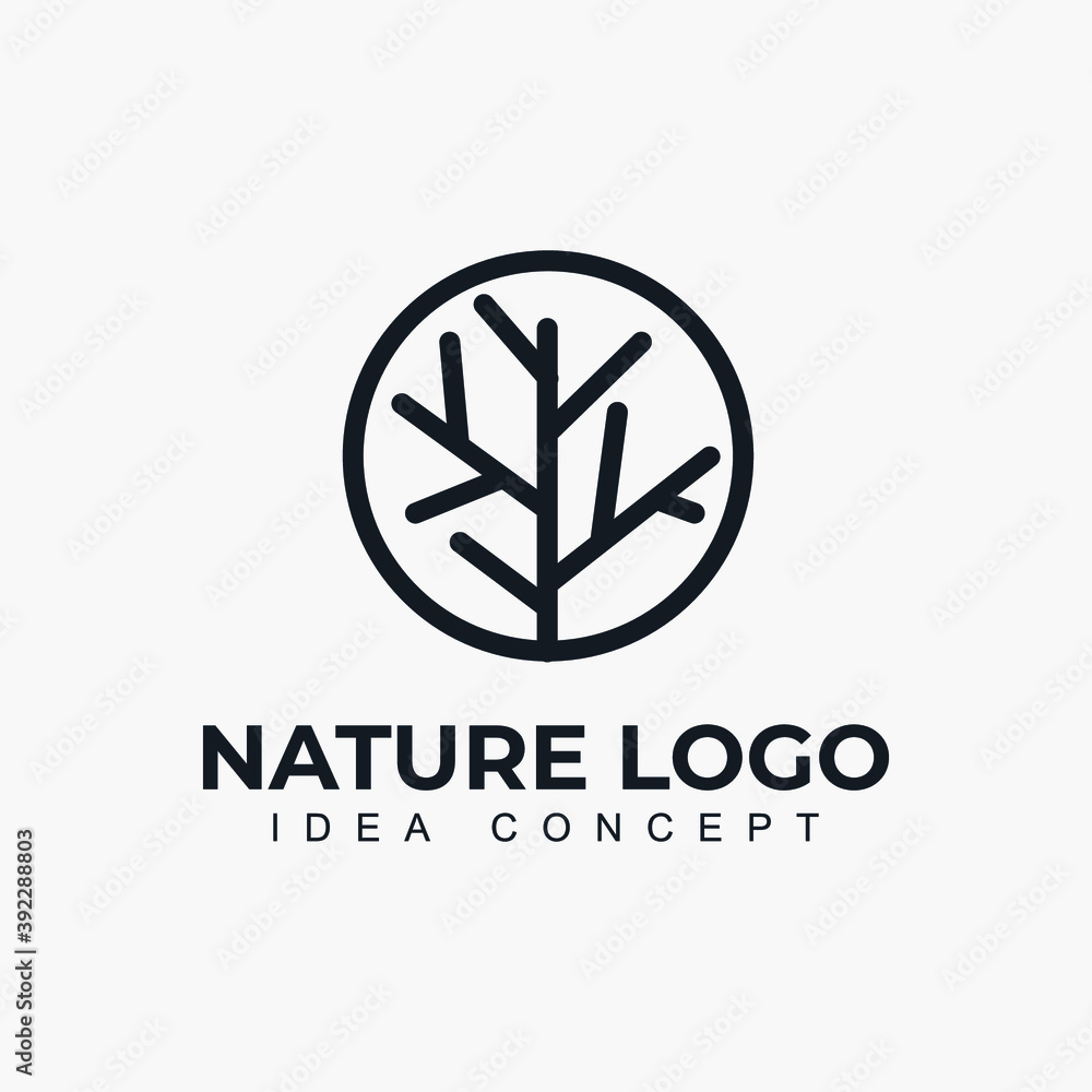 Nature trees logo design vector illustration. Tree vector icon Nature trees logo design vector illustration. Tree vector icon
