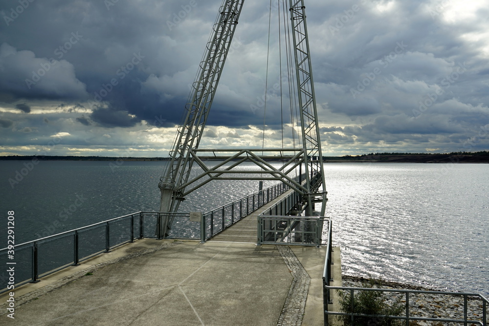 Blick zur Seebrücke am Grossräschener See