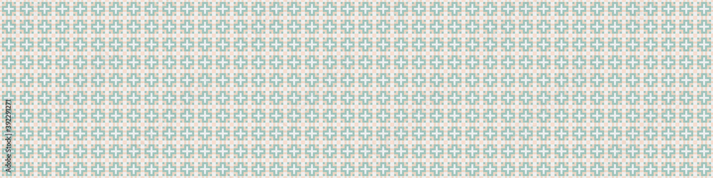 Fototapeta premium Abstract Cross Pattern Dots Logo generative computational art illustration