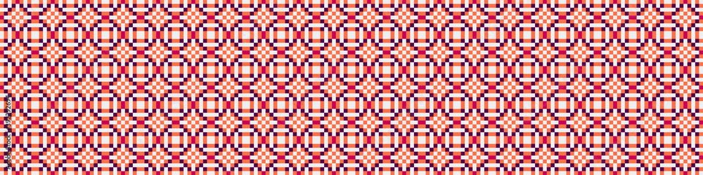 Fototapeta premium Abstract Cross Pattern Dots Logo generative computational art illustration