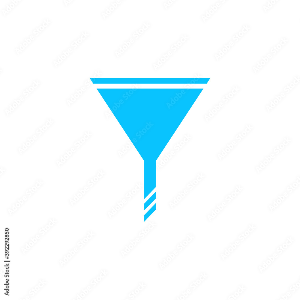 Funnel icon flat. Funnel icon flat.