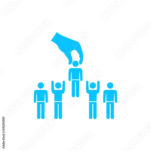 Recruitment concept icon flat