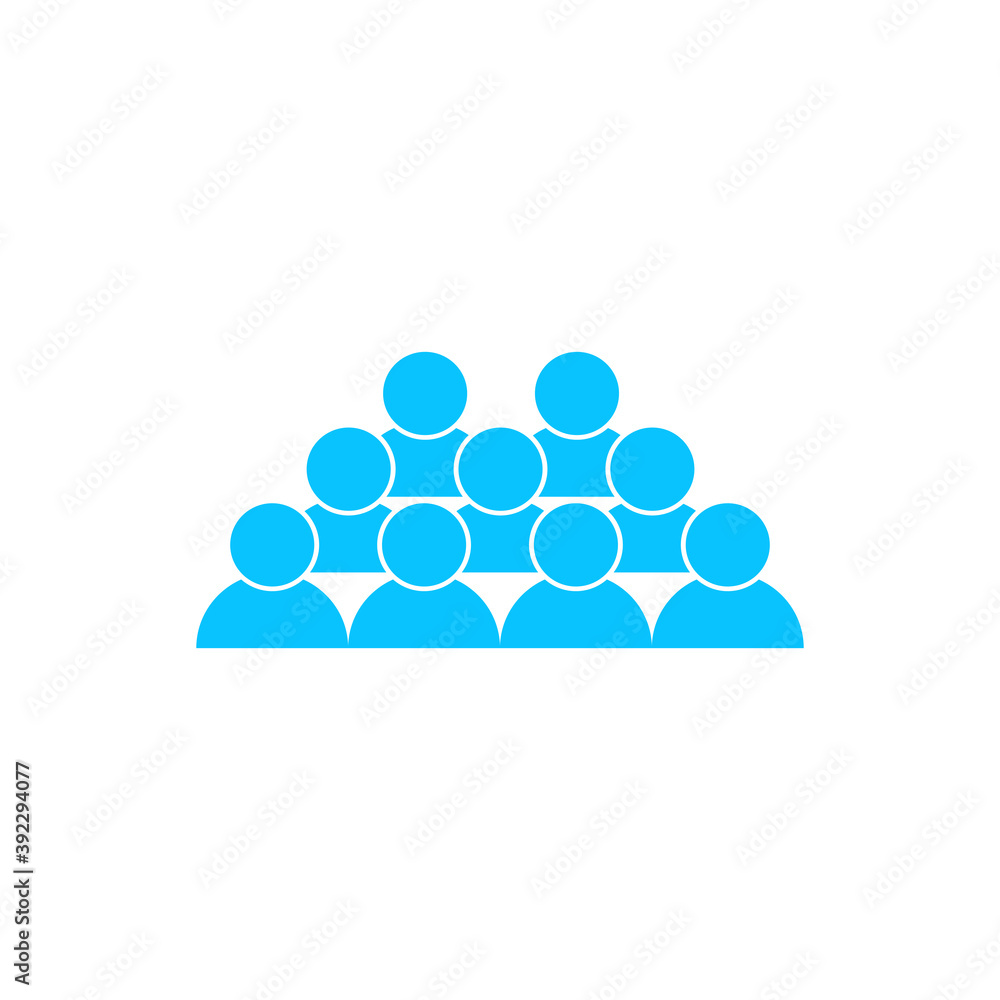 Crowd of people icon flat Crowd of people icon flat