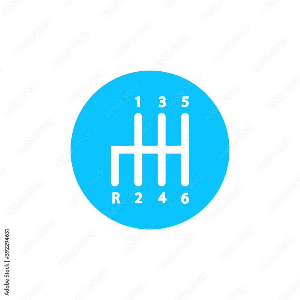 Manual Transmission icon flat Manual Transmission icon flat
