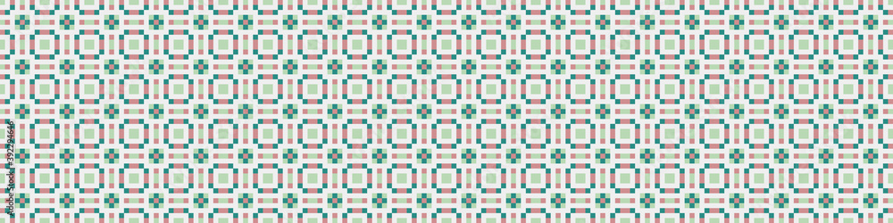 Fototapeta premium Abstract Cross Pattern Dots Logo generative computational art illustration