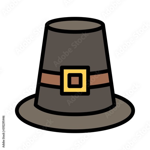 Cockel hat icon, Thanksgiving related vector