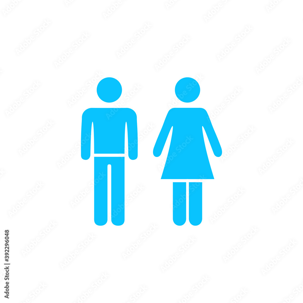 Man and woman icon flat Man and woman icon flat
