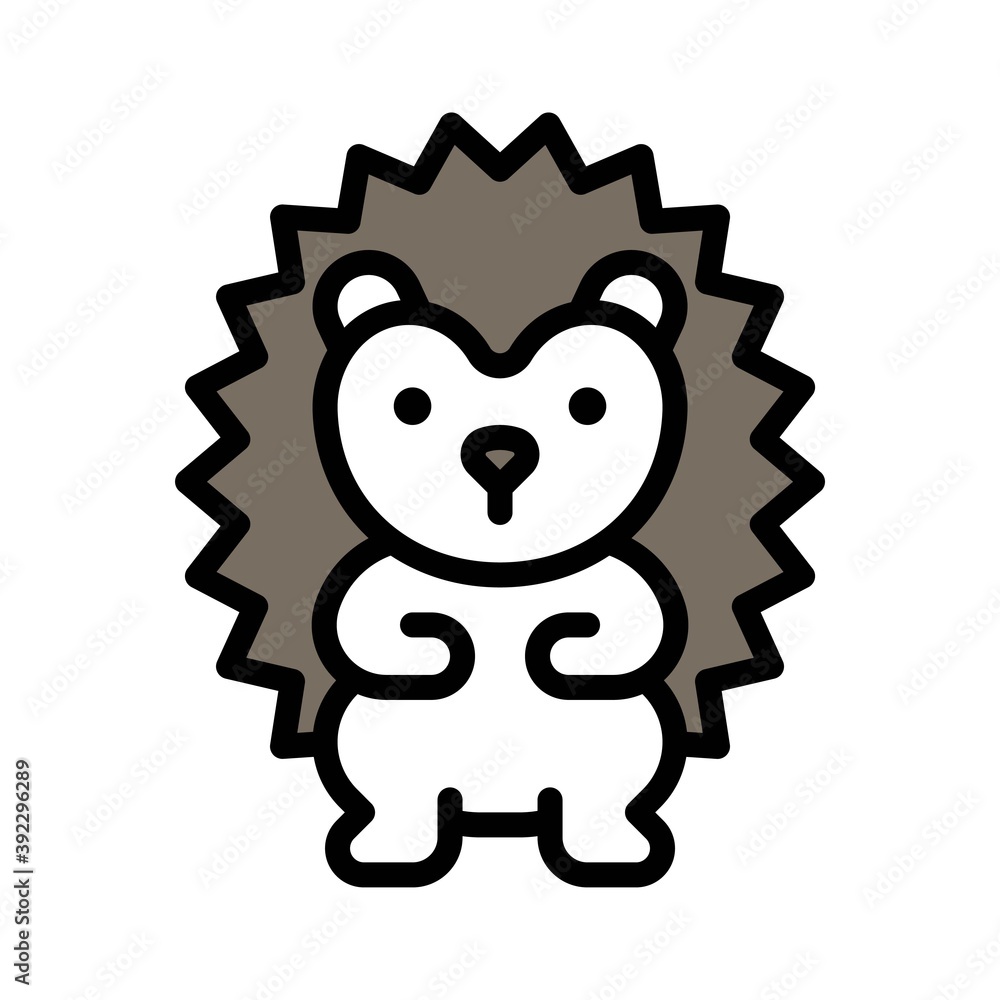 Fototapeta premium Hedgehog icon, Thanksgiving related vector