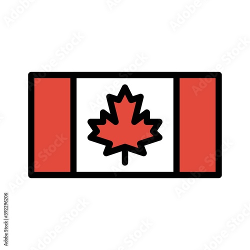 Canada flag icon, Thanksgiving related vector