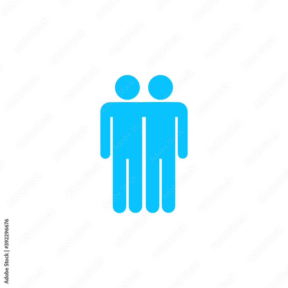 Best friends icon flat Best friends icon flat