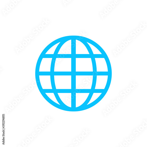 Globe icon flat
