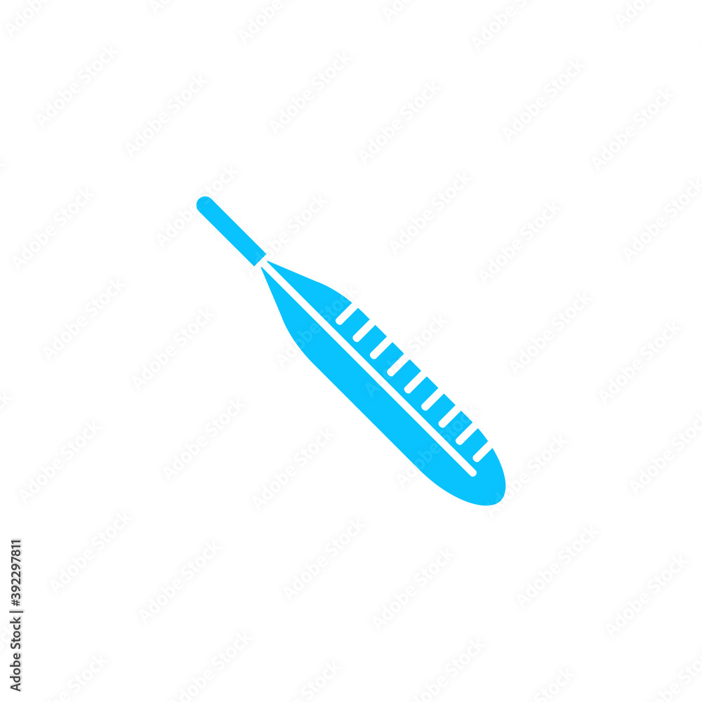 Thermometer icon flat Thermometer icon flat