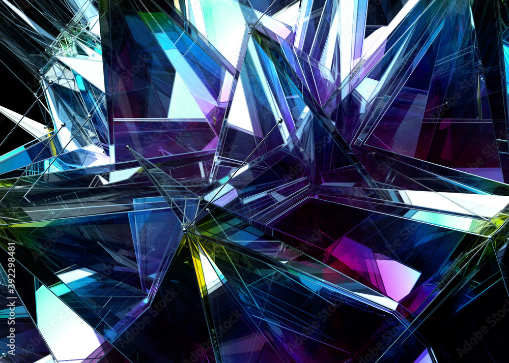 3d render of abstract art 3d background with part of surreal alien ...