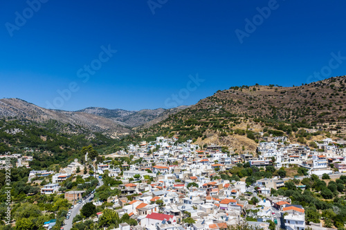 Picturesque Greek town of Kalamafka on the island of Crete