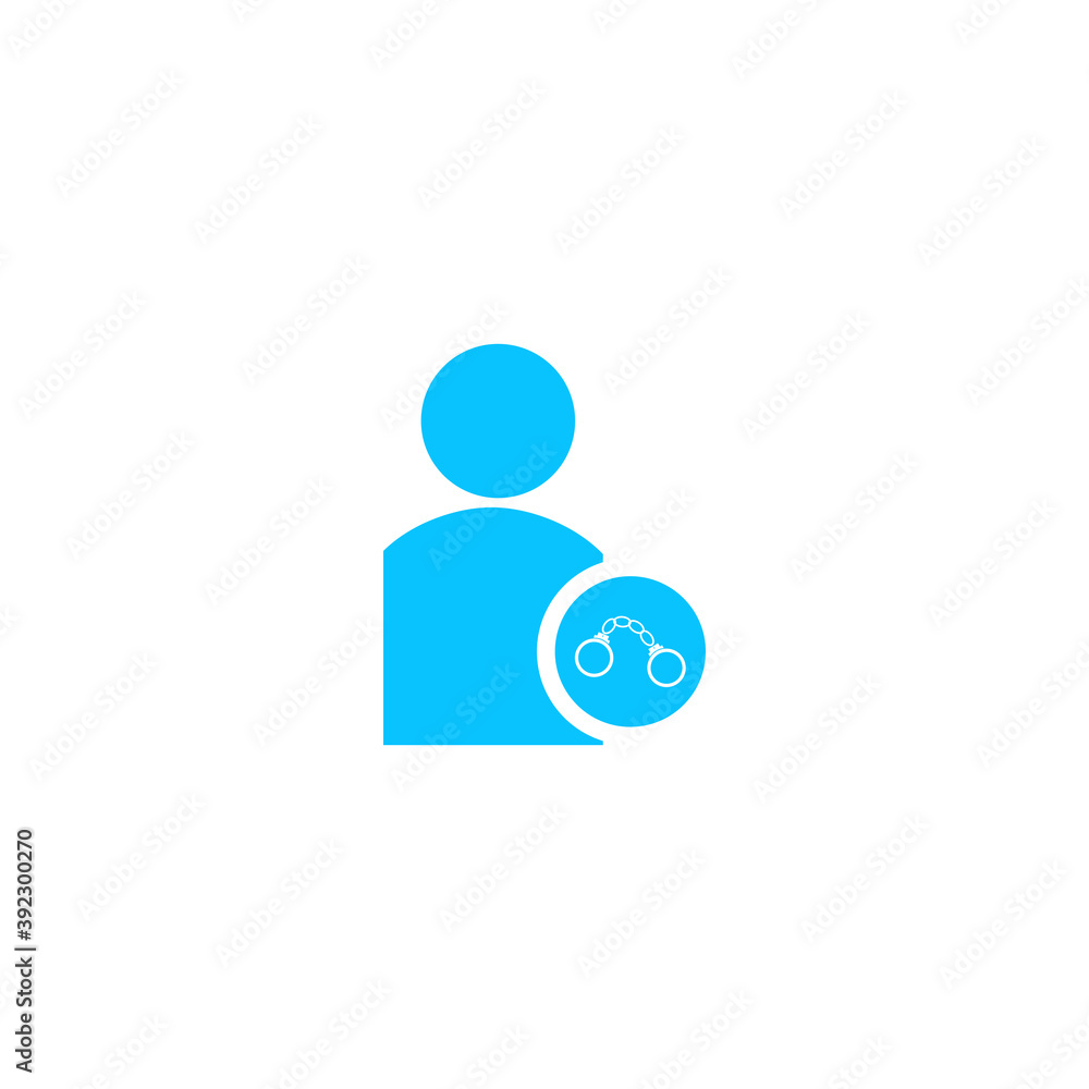 Arrest icon flat Arrest icon flat
