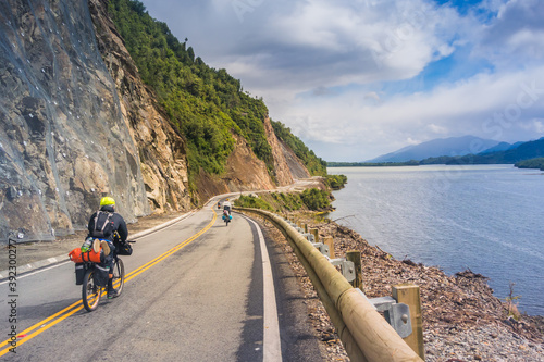 Bike tour at Carretera Austral, Patagonia - Chile.