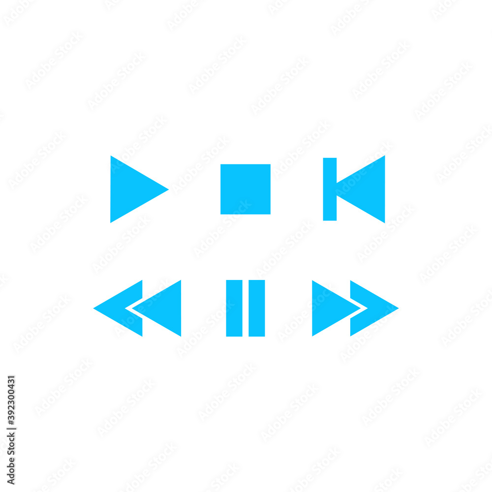 Music button icon flat