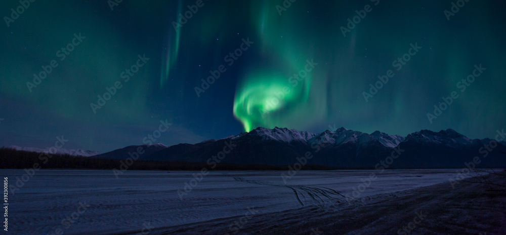 Aurora over Palmer, Alaska.