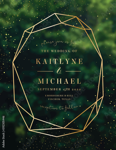 Emerald greenery forest foliage vector background.