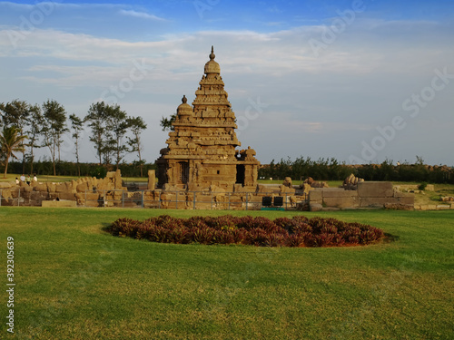 Beautiful stone temple on the shore in Mamallapuram  TN  India