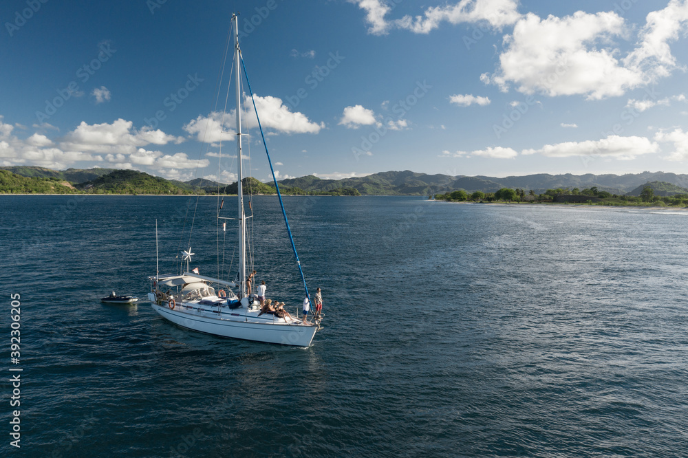 Couple On Sailboat Couple On Sailboat
