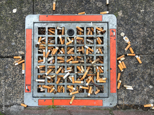 cigarette butts