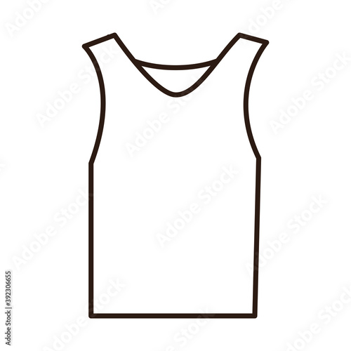 sleeveless shirt sportswear clothes line icon