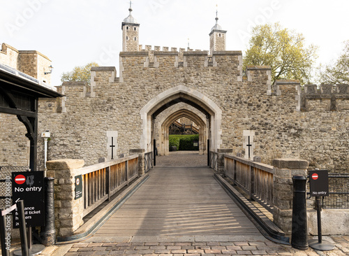 Wooden bridge to the entrance