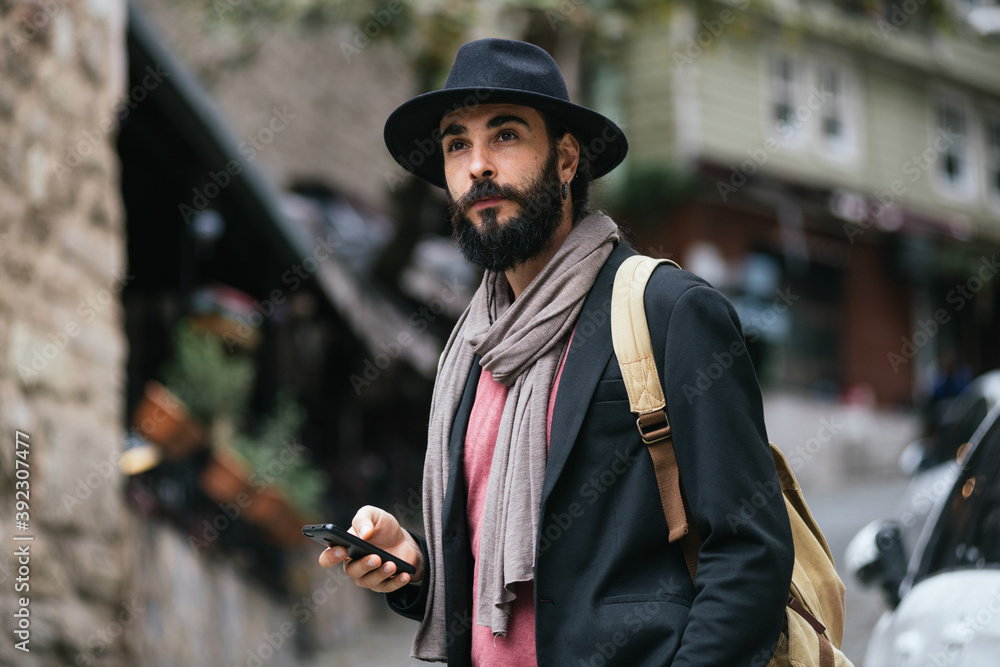 City Man With A Smartphone In A Hand City Man With A Smartphone In A Hand