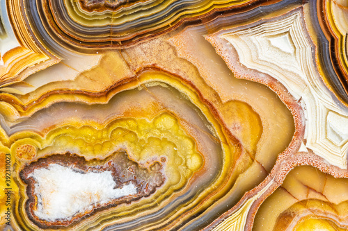 Macrophotographic Detail Of A Laguna Lace Agate From Mexico photo