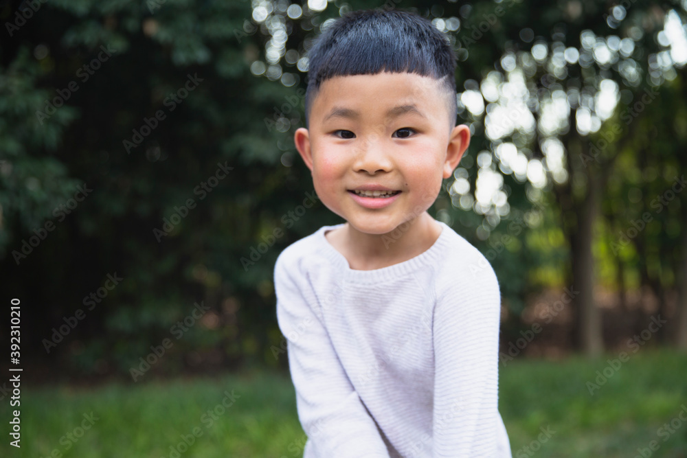 little asian boy portrait in the park little asian boy portrait in the park